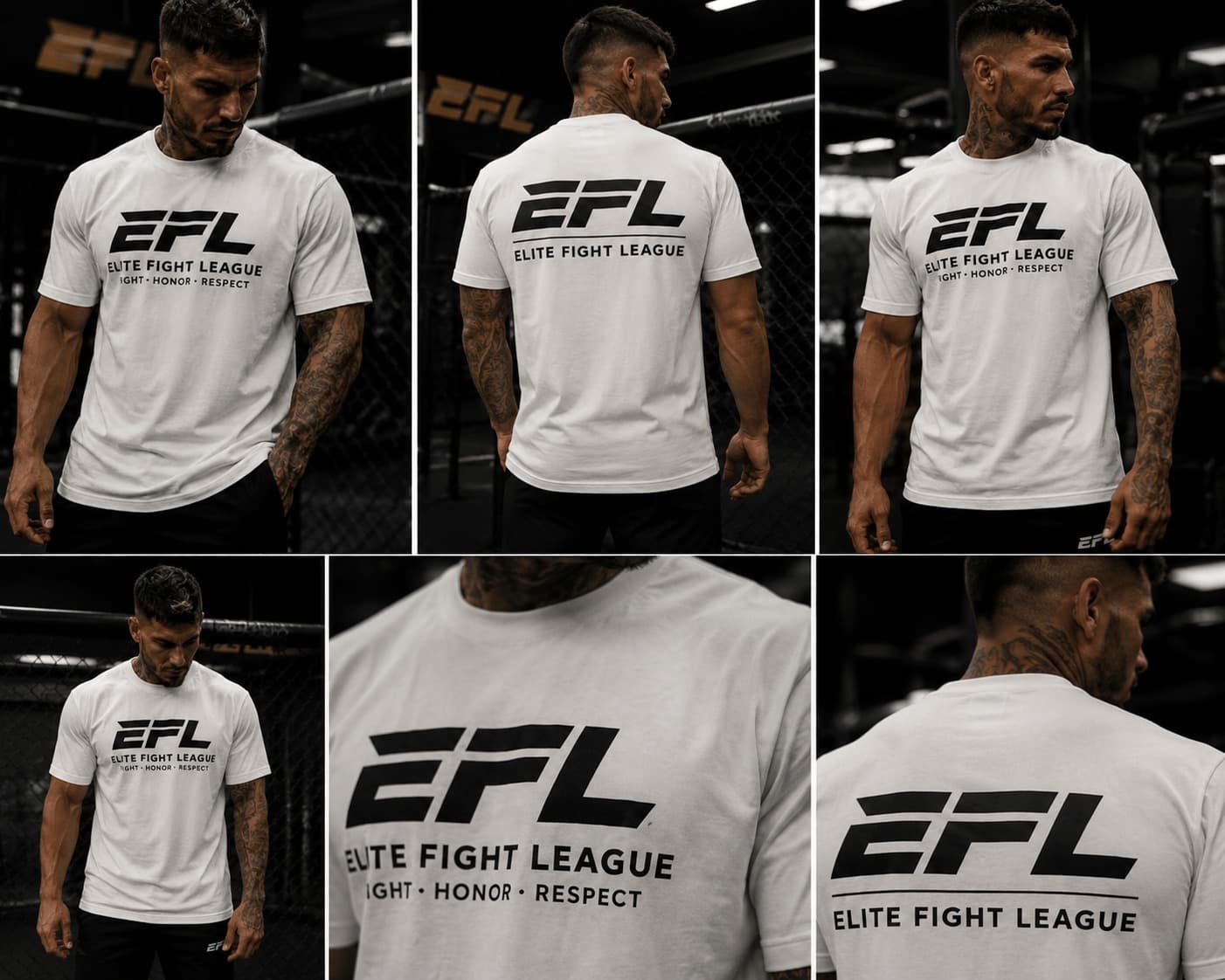 Camiseta EFL — Blanco/Negro