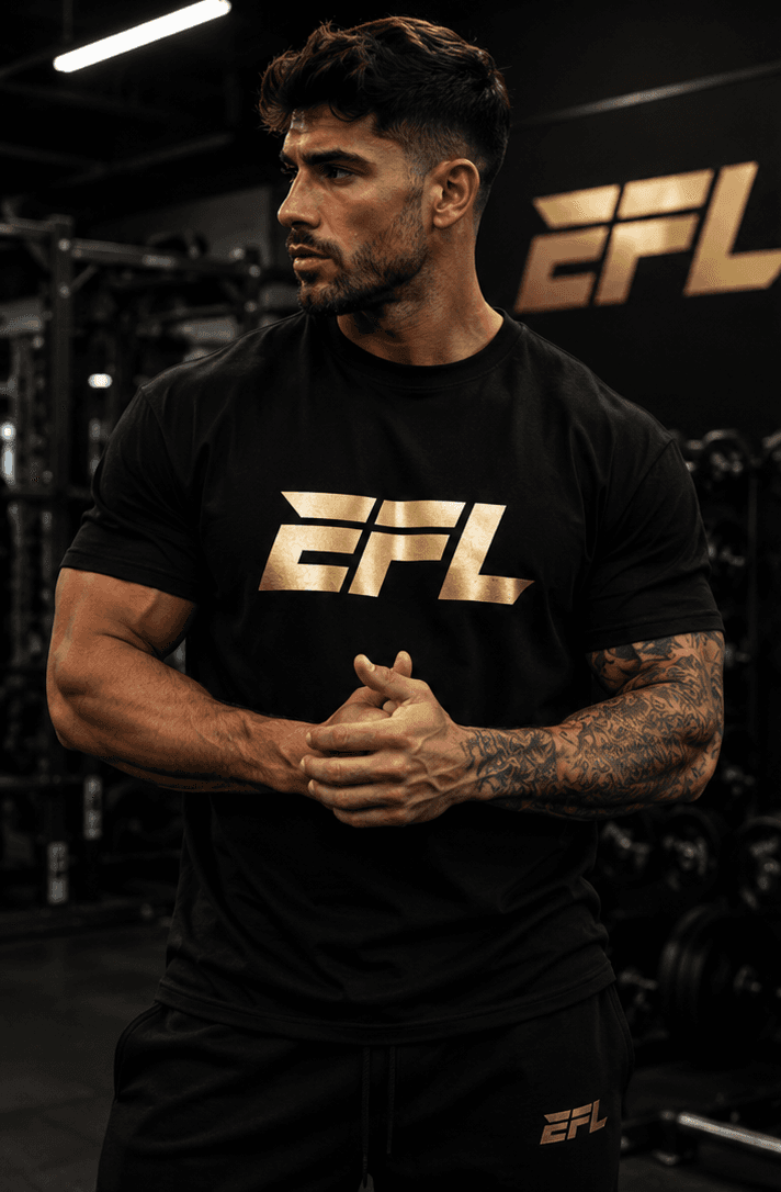 CAMISETA SLIM DORADO RELIEVE EFL